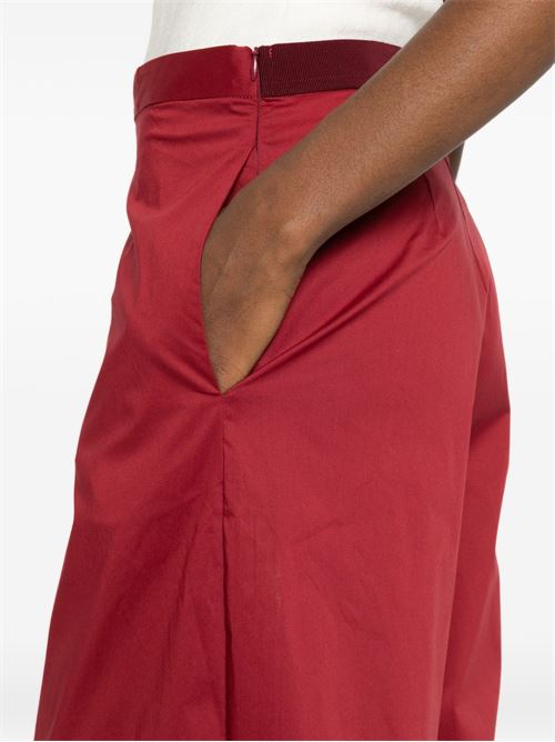 Pantalone donna Liviana Conti rosso con elastico in vita modello Ilaria LIVIANA CONTI | L6SK87D43-1